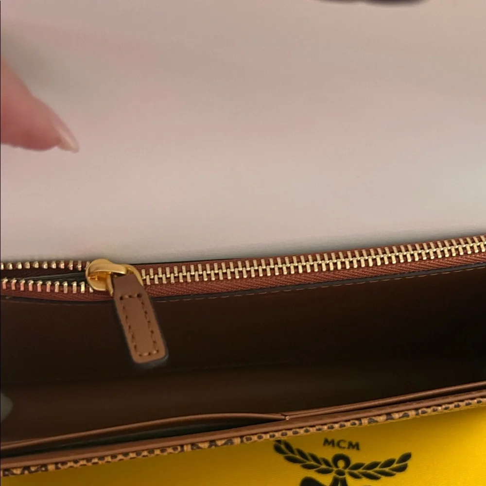 MCM‎ Himmel Lauretos Wallet On Chain Cognac Visetos Monogram